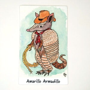 Amarillo Armadillo 4 inch vinyl sticker main