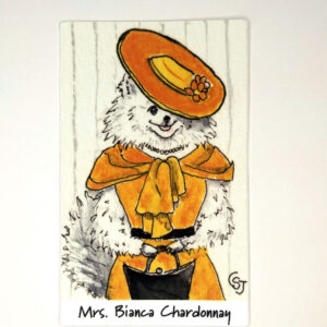 Mrs. Bianca Chardonnay vinyl sticker 4 inch