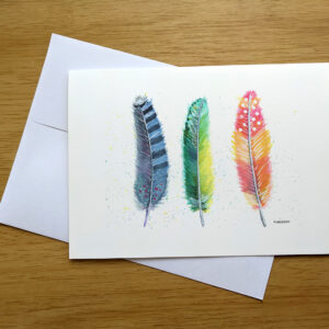 Birds of a Feather greeting card front mockup