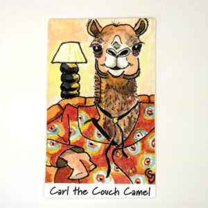 Carl Camel 4 inch vinyl sticker main art