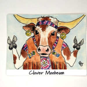 Clover Moobeam 4in vinyl sticker