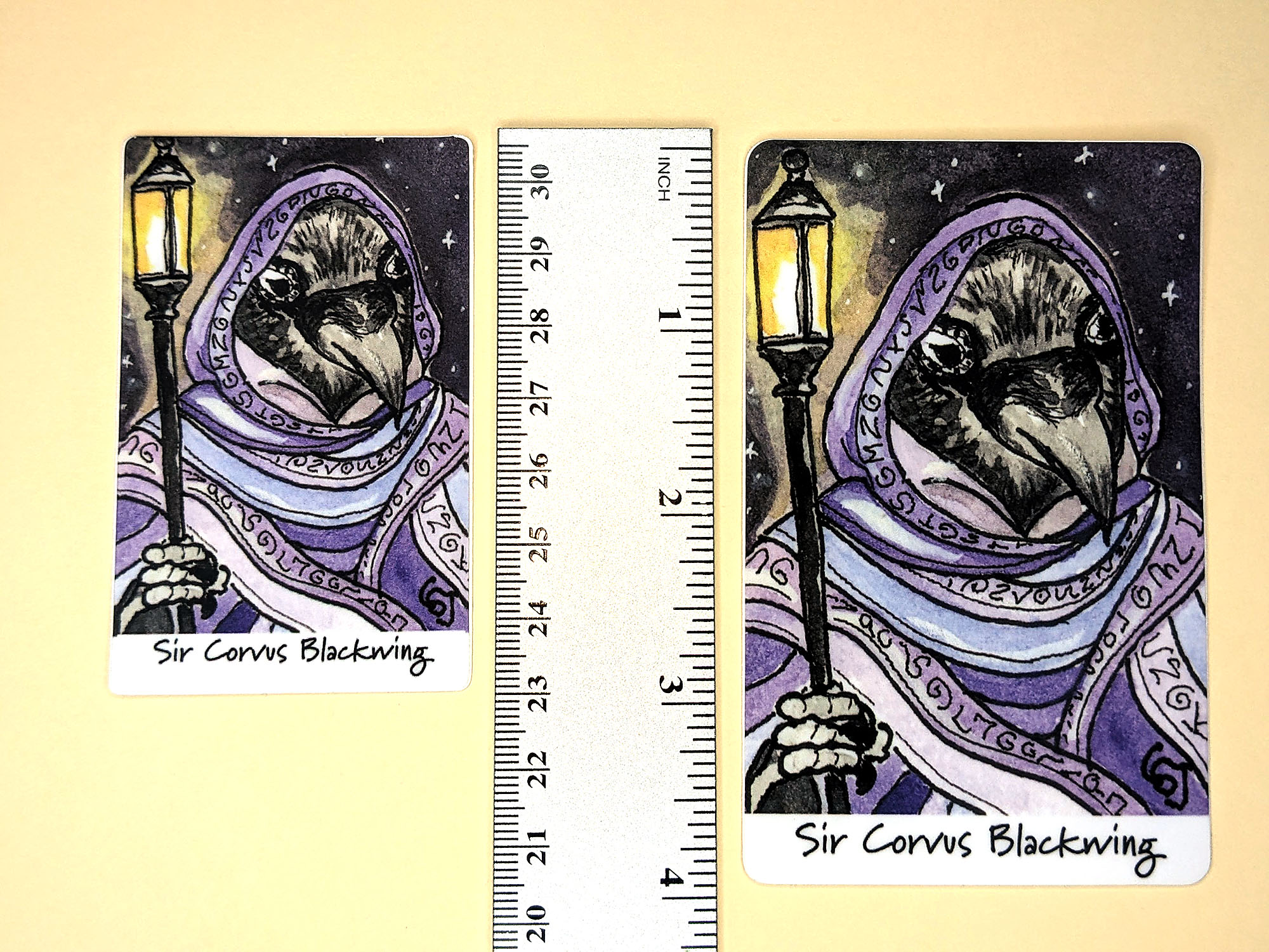 Sir Corvus Blackwing vinyl stickers with ruler Sir Corvus Blackwing vinyl stickers with ruler