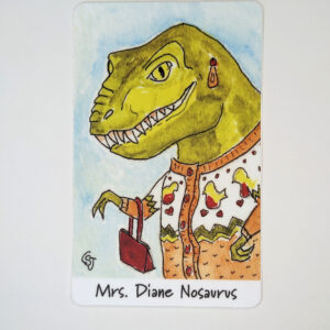 mrs. diane nosaurus 4 inch vinyl sticker main art