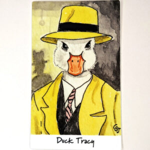 Duck Tracy 4 inch vinyl sticker