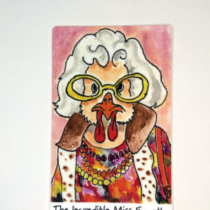 The Incredible Miss Eggatha 4 inch vinyl sticker