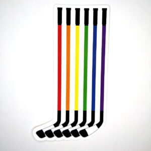 Hockey Sticks Gay 6 inch vinyl sticker art