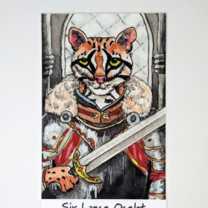 Sir Lance Ocelot 4 inch vinyl sticker main art