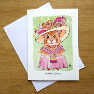 Maybell Mousey greeting card front mockup