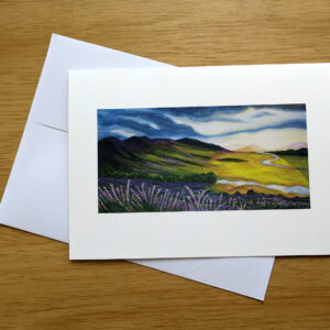 Scottish Heather greeting card front mockup
