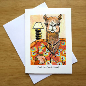 Carl the Couch Camel greeting card front