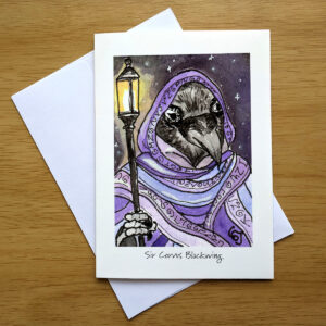 Sir Corvus Blackwing greeting card front