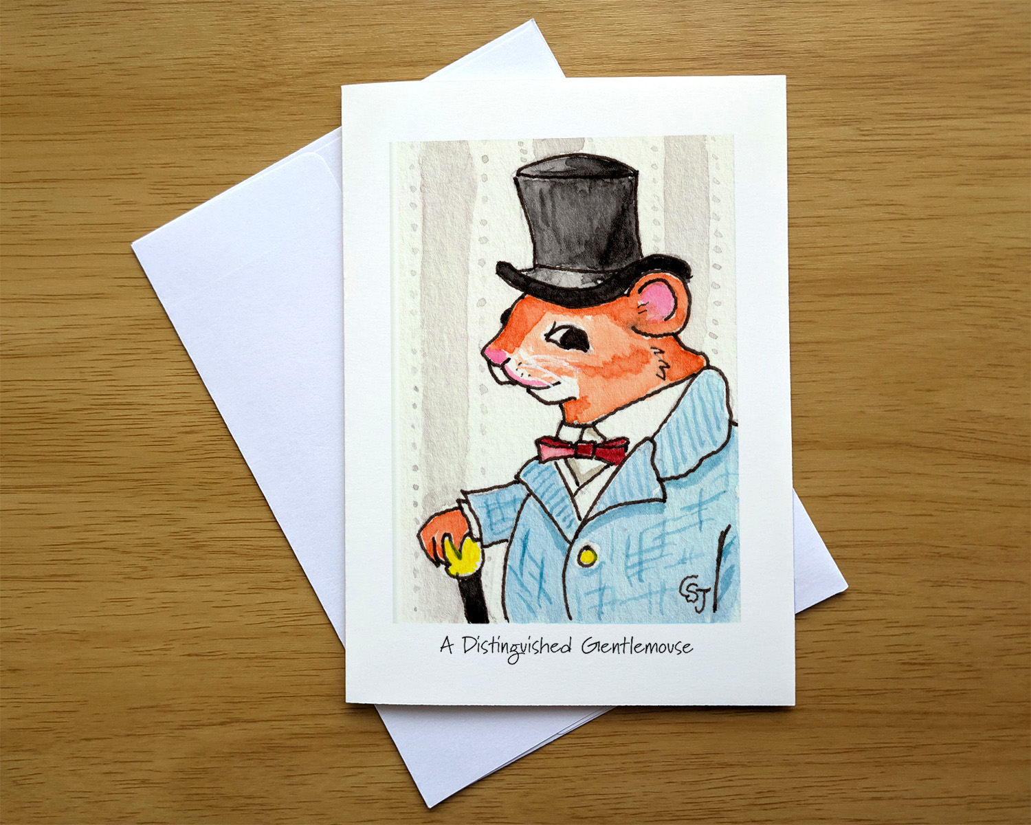 A Distinguished Gentlemouse greeting card front A Distinguished Gentlemouse greeting card front