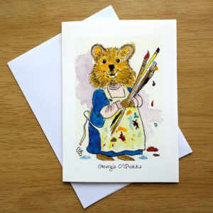Front of the "Georgia O'Quokka" original art by Colleen Scott-Jackson