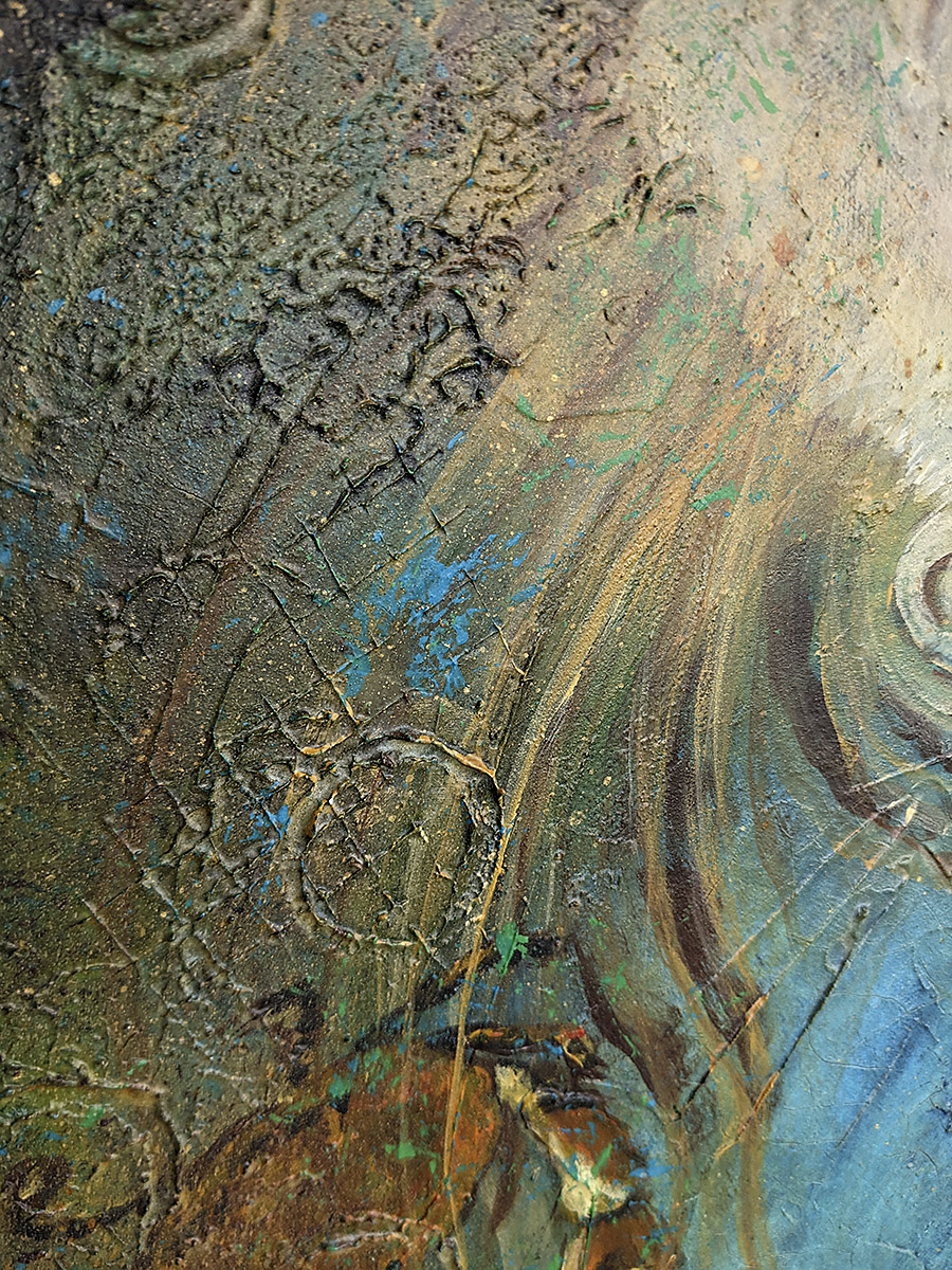 Detail of Primal Passages acrylic painting Detail of Primal Passages acrylic painting