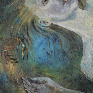 Primal Passages acrylic painting by Colleen Scott-Jackson 20 inches tall 16 inches wide 1.5 inches deep
