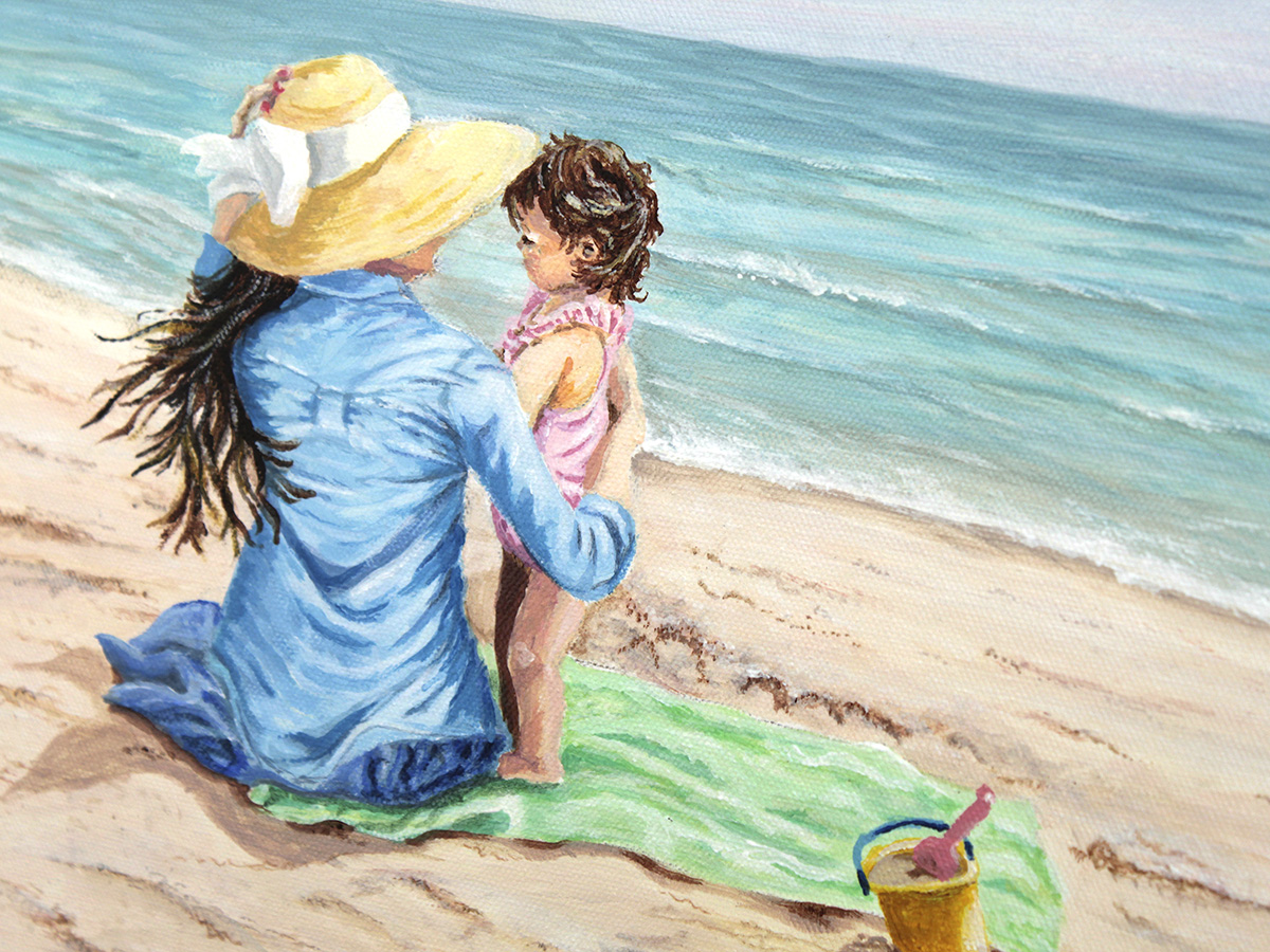 Detail of Tender Winds acrylic painting Detail of Tender Winds acrylic painting