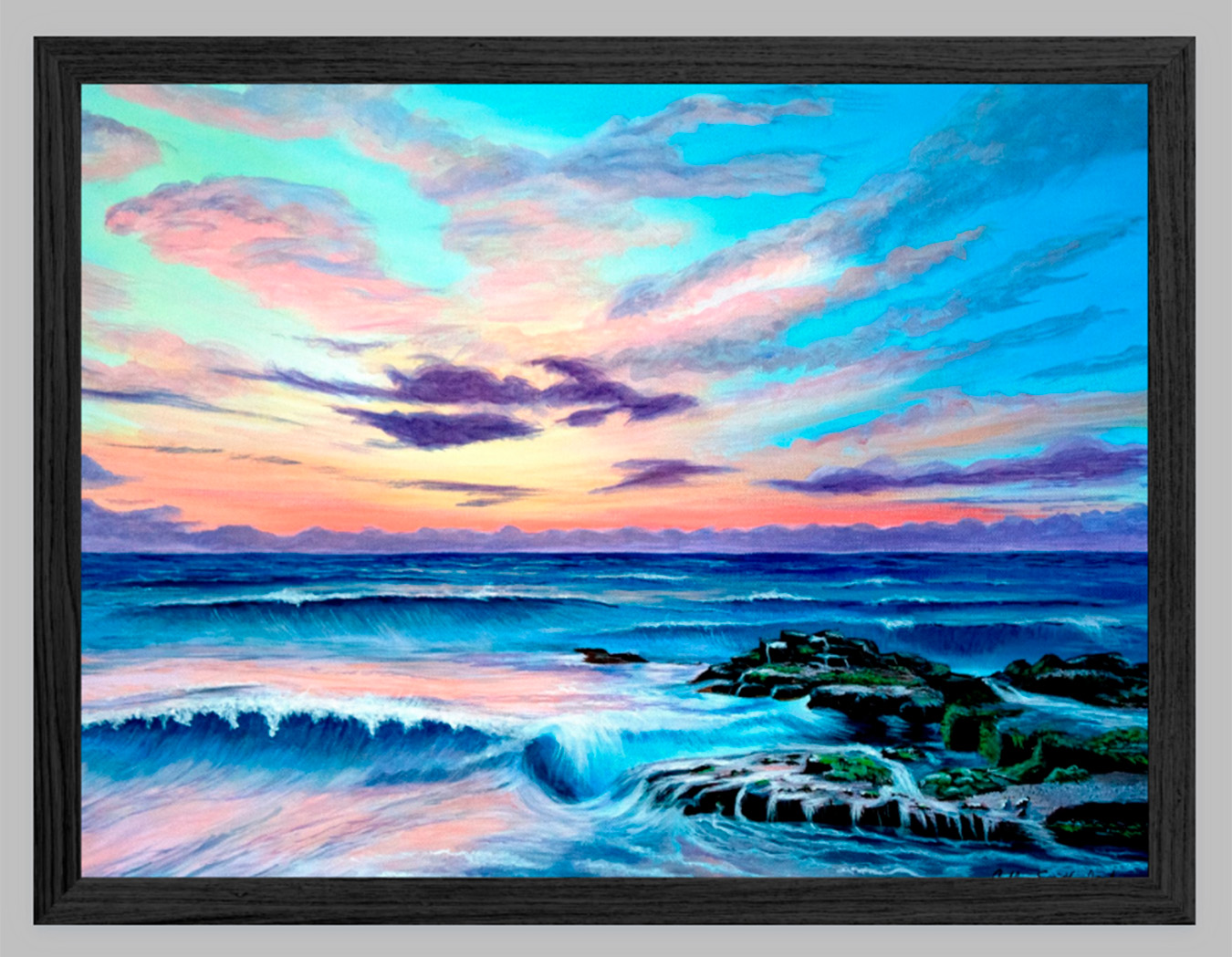 Water of Life Art print framed with premium black oak frame Water of Life Art print framed with premium black oak frame