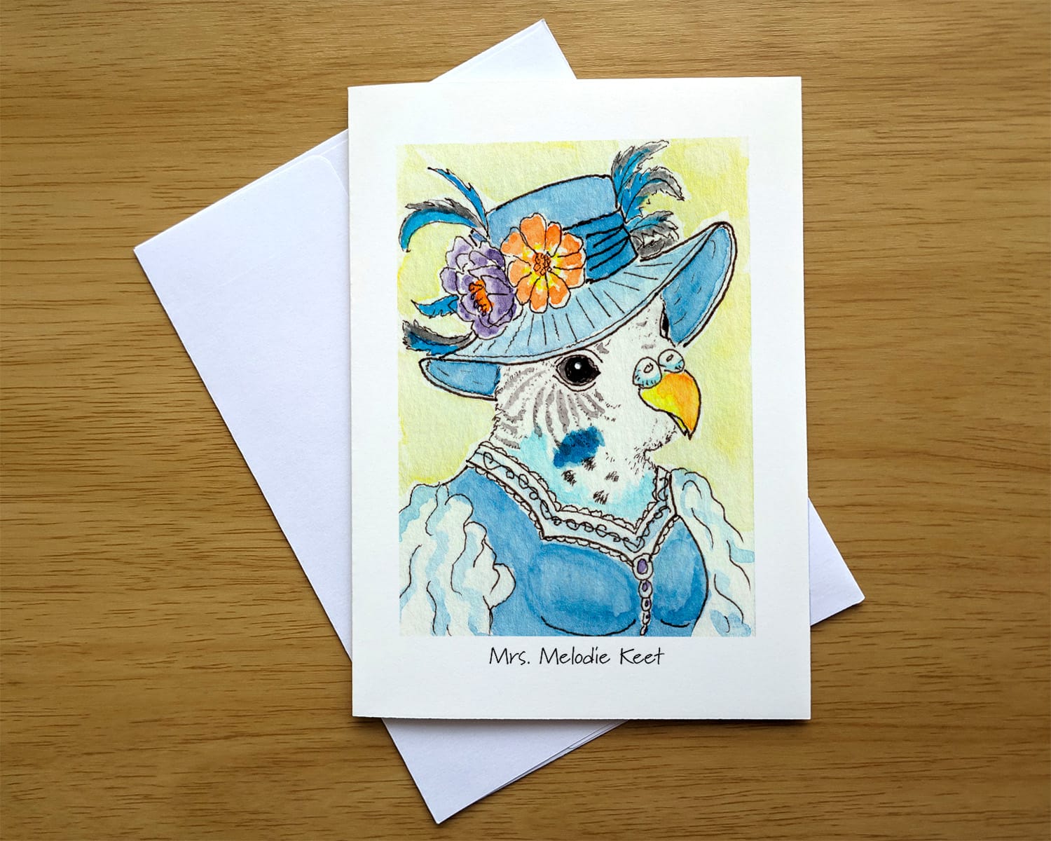 Mrs. Melodie Keet greeting card front. Art by Colleen Scott-Jackson Mrs. Melodie Keet greeting card front. Art by Colleen Scott-Jackson